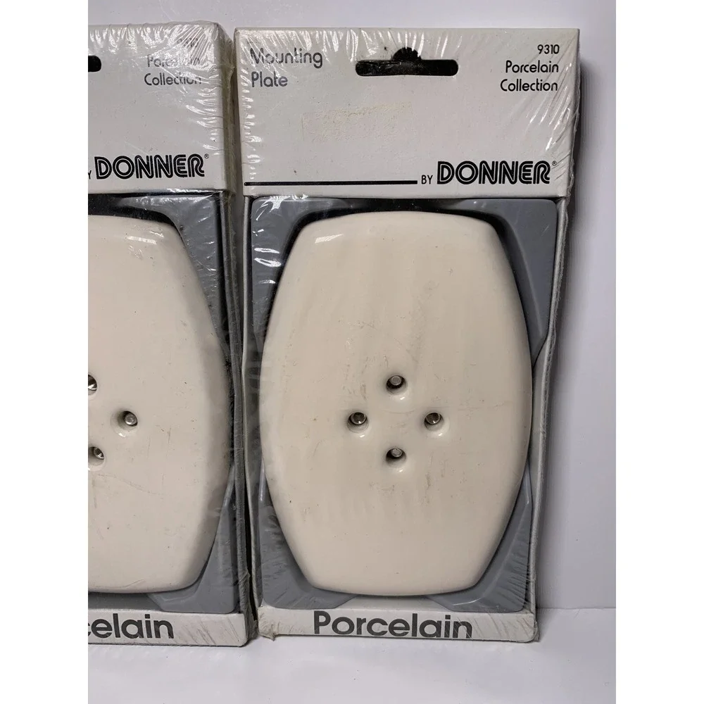 Donner Porcelain Ivory Mounting Plate Lot 4 Matching 9310V Bathroom Remodel